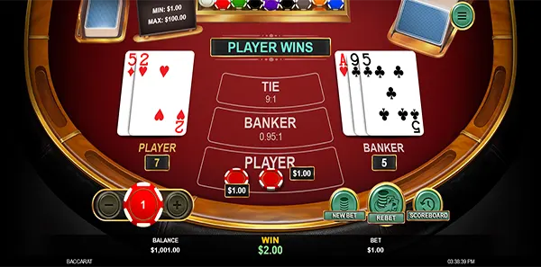 spinlogic ez bet baccarat