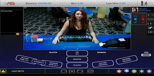 live baccarat image